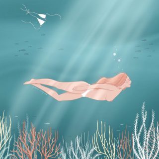 La libertad que se siente al nadar con las tetillas a la mar ~ 

#illustration #ilustracion #ilustradora #nadar #sea #mar #freedom #art #digitalart #procreate